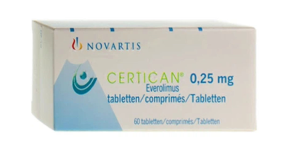 Certican 0.25mg dự phòng thải tạng ghép ở bệnh nhân ghép thận hoặc tim (6 vỉ x 10 viên)