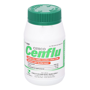 Cetecocenflu trị các triệu chứng cảm cúm lọ 100 viên