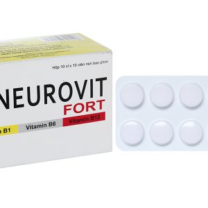 Ceteco Neurovit Fort trị thiếu các vitamin B1, B6, B12 (10 vỉ x 10 viên)