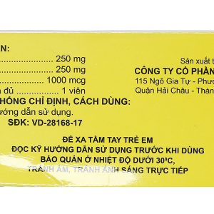 Ceteco Neurovit Fort trị thiếu các vitamin B1, B6, B12 (10 vỉ x 10 viên)