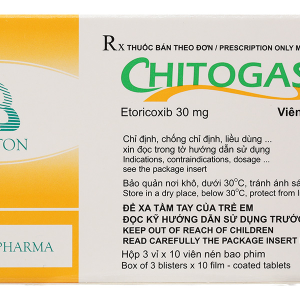 Chitogast 30 trị triệu chứng các bệnh viêm xương khớp cấp và mạn tính (3 vỉ x 10 viên)