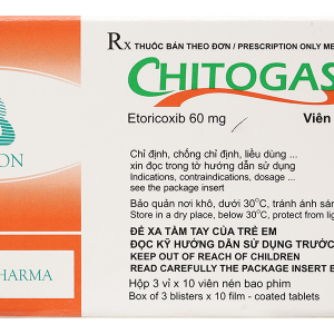 Chitogast 60 trị triệu chứng các bệnh viêm xương khớp cấp và mạn tính (3 vỉ x 10 viên)