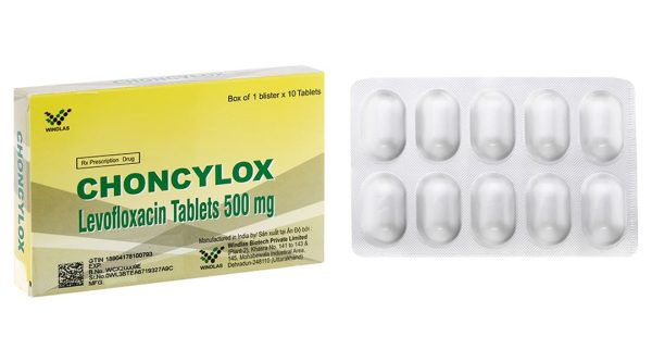 Choncylox 500mg trị nhiễm khuẩn (1 vỉ x 10 viên)