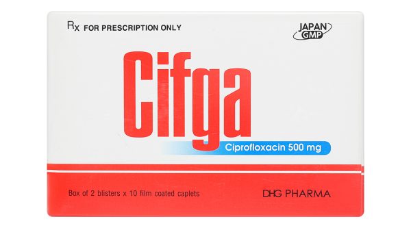 Cifga 500mg trị các trường hợp nhiễm khuẩn (2 vỉ x 10 viên)