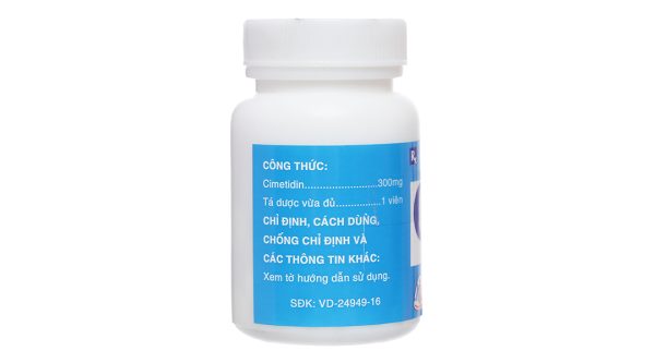 Cimetidine Mekophar 300mg trị trào ngược dạ dày, thực quản lọ 100 viên