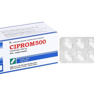 Ciprom500 trị nhiễm khuẩn nặng do vi khuẩn nhạy cảm (5 vỉ x 10 viên)
