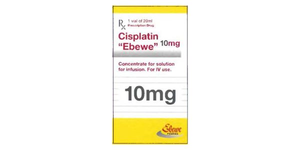 Dung dịch Cisplatin Ebewe 10mg/20ml điều trị giảm nhẹ tạm thời ung thư phổi chai 20ml