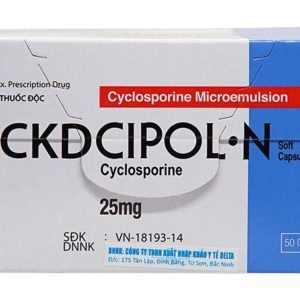 Ckdcipol-N 25mg ngăn ngừa thải bỏ mảnh ghép trong ghép tạng (10 vỉ x 5 viên)