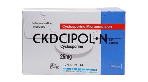 Ckdcipol-N 25mg ngăn ngừa thải bỏ mảnh ghép trong ghép tạng (10 vỉ x 5 viên)