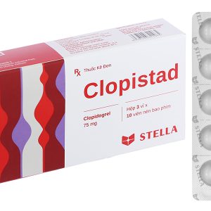 Clopistad 75mg phòng ngừa các biến cố do huyết khối động mạch (3 vỉ x 10 viên)