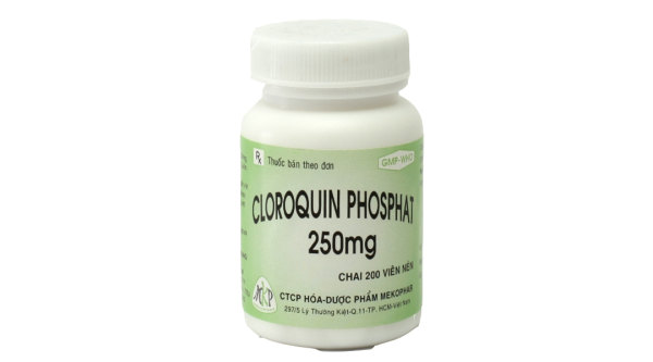 Cloroquin Phosphat Mekophar 250mg trị sốt rét cấp, viêm khớp dạng thấp chai 200 viên