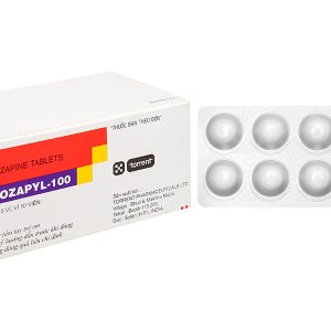 Clozapyl-100 trị tâm thần phân liệt (10 vỉ x 10 viên)