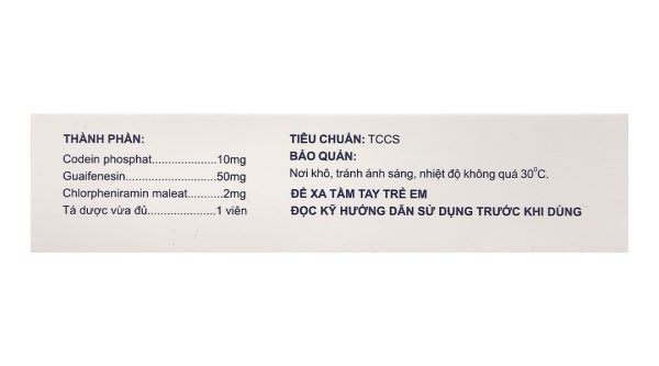 Codeforte trị ho khan, ho do kích ứng (2 vỉ x 10 viên)