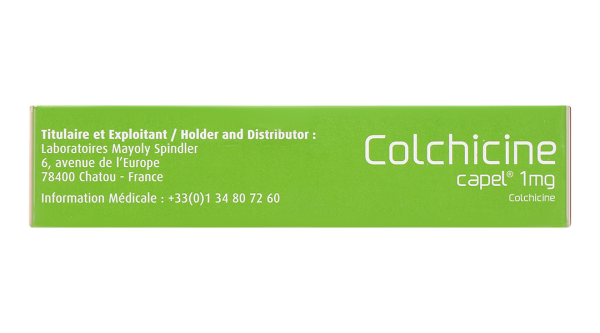 Colchicine Capel Mayoly Spindler 1mg phòng và trị cơn gout cấp (1 vỉ x 20 viên)