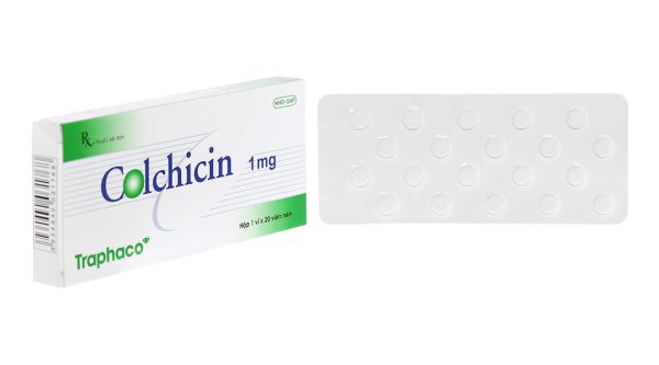 Colchicin Traphaco 1mg trị đợt gout cấp, dự phòng gout tái phát (1 vỉ x 20 viên)