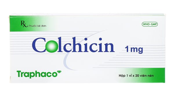 Colchicin Traphaco 1mg trị đợt gout cấp, dự phòng gout tái phát (1 vỉ x 20 viên)