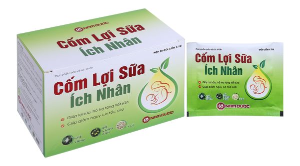 Cốm lợi sữa Ích Nhân hỗ trợ tăng tiết sữa hộp 20 gói x 7g