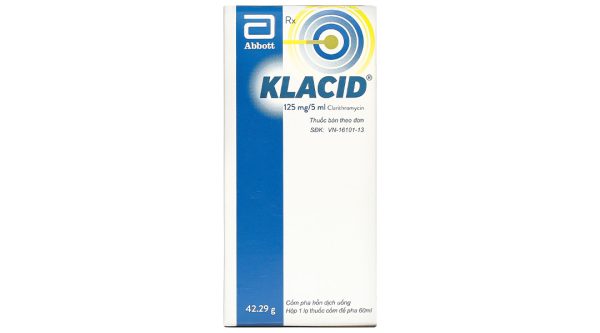 Cốm pha hỗn dịch uống Klacid 125mg/5ml trị nhiễm khuẩn chai 42,29g