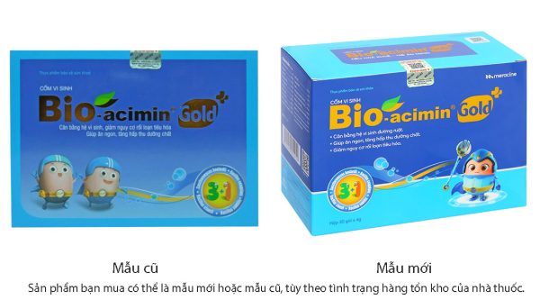 Cốm Bio-acimin Gold+ bổ sung lợi khuẩn, vitamin hộp 30 gói x 4g