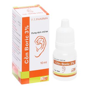 Cồn Boric F.T Pharma 3% phòng viêm tai lọ 10ml