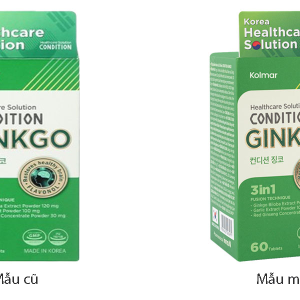 Condition Ginkgo hỗ trợ tuần hoàn não, lưu thông máu chai 60 viên