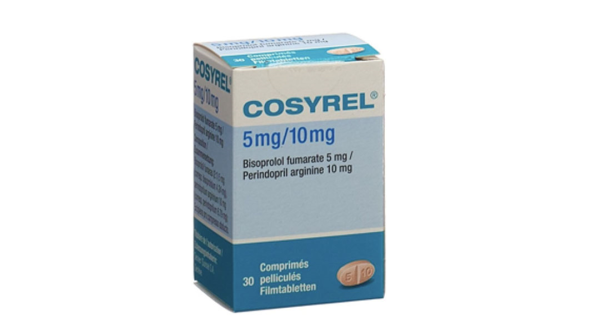 Cosyrel 5mg/10mg trị tăng huyết áp, suy tim mạn tính lọ 30 viên