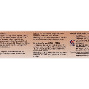 Cốt Thoái Vương hỗ trợ giảm thoái hóa đốt sống hộp 30 viên