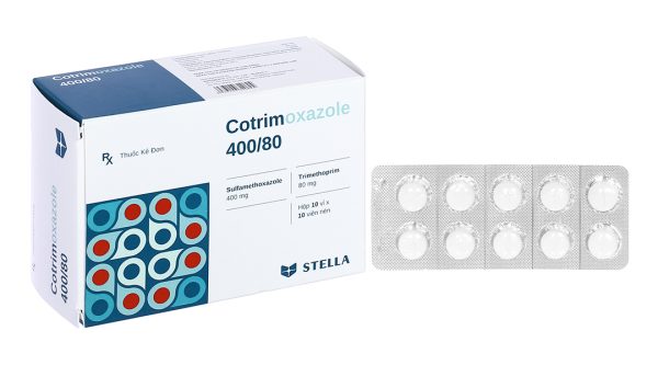 Cotrimoxazole 400/80 trị viêm tai giữa cấp, nhiễm khuẩn (10 vỉ x 10 viên)