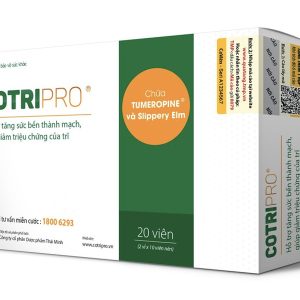 Cotripro tăng sức bền thành mạch, giảm triệu chứng trĩ hộp 20 viên