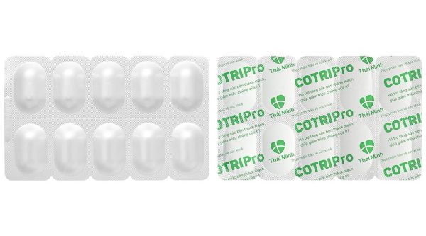 Cotripro tăng sức bền thành mạch, giảm triệu chứng trĩ hộp 20 viên