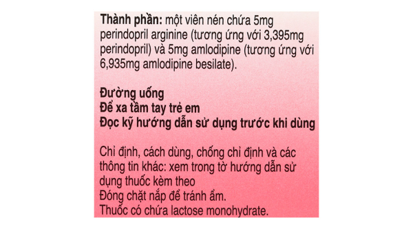 Coveram 5mg/5mg trị tăng huyết áp, mạch vành hộp 30 viên