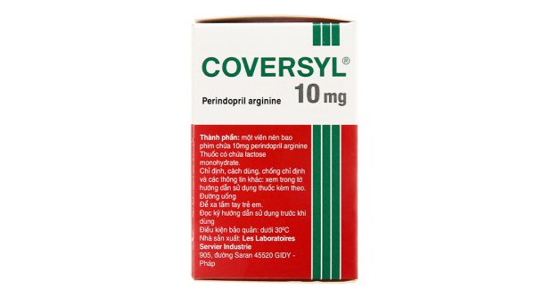 Coversyl 10mg trị tăng huyết áp, bệnh động mạch vành ổn định hộp 30 viên