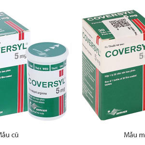 Coversyl 5mg trị tăng huyết áp, suy tim, bệnh động mạch vành hộp 30 viên