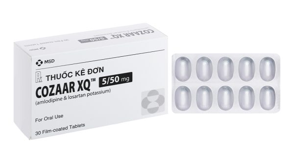 Cozaaz XQ 5/50mg trị tăng huyết áp vô căn (3 vỉ x 10 viên)