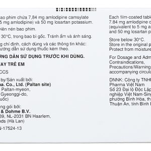 Cozaaz XQ 5/50mg trị tăng huyết áp vô căn (3 vỉ x 10 viên)