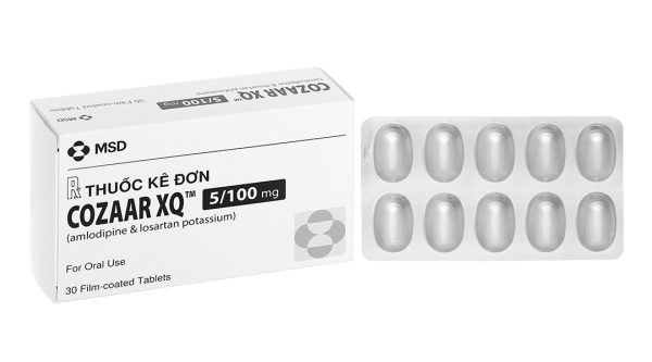 Cozaar XQ 5/100mg trị tăng huyết áp (3 vỉ x 10 viên)