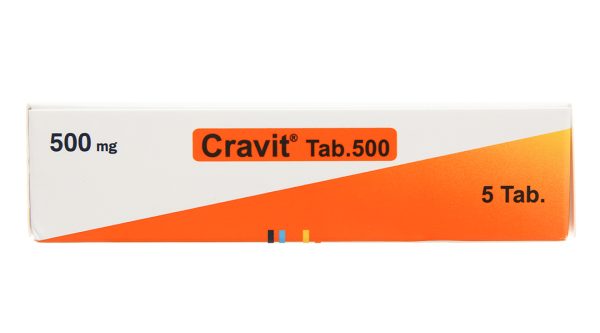 Cravit Tab.500 trị nhiễm khuẩn (1 vỉ x 5 viên)