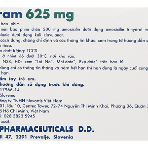 Curam 625mg trị nhiễm khuẩn (10 vỉ x 8 viên)