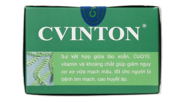 Cvinton giảm nguy cơ xơ vữa, tốt cho người bệnh tim mạch hộp 60 viên