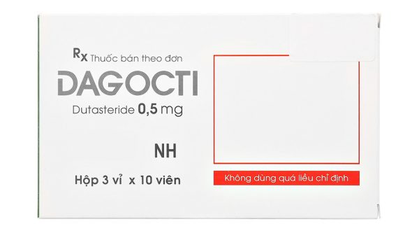 Dagocti 0.5mg trị phì đại tuyến tiền liệt lành tính (3 vỉ x 10 viên)