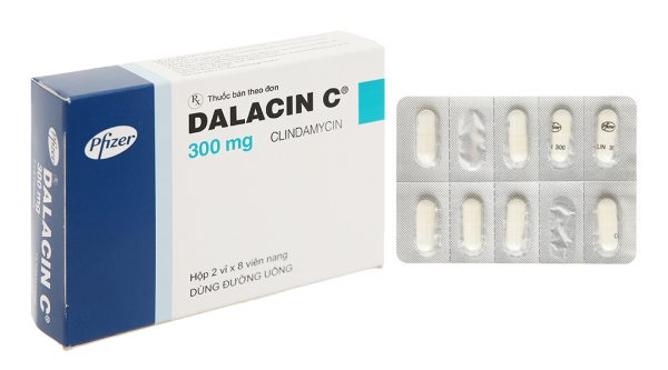 Dalacin C 300mg trị nhiễm khuẩn (2 vỉ x 8 viên)