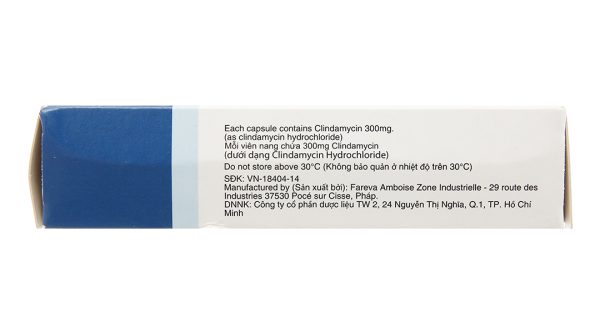 Dalacin C 300mg trị nhiễm khuẩn (2 vỉ x 8 viên)