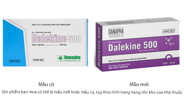 Dalekine 500 trị động kinh (4 vỉ x 10 viên)