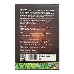 Dầu gội nâu Lucky Star phủ bạc làm nâu tóc hộp 8 gói x 25ml