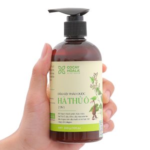 Dầu gội thảo dược Hà Thủ Ô 2 in 1 Cocay Hoala dưỡng tóc, giảm gãy rụng chai 300g