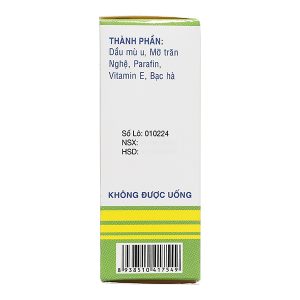 Dầu mù u Bidopharma dưỡng da, làm dịu da, làm mát vết bỏng chai 10ml