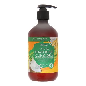 Dầu xả thảo dược Gừng dừa Cocay Hoala giúp tóc mềm mượt, giảm khô xơ chai 440g