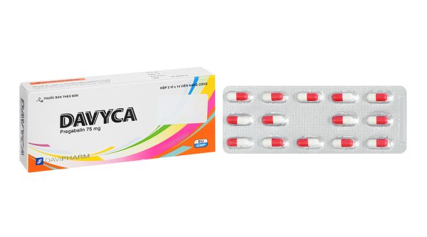 Davyca 75mg trị động kinh, đau dây thần kinh (2 vỉ x 14 viên)