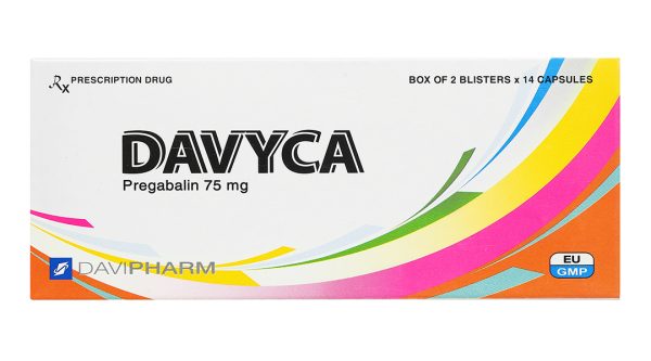 Davyca 75mg trị động kinh, đau dây thần kinh (2 vỉ x 14 viên)