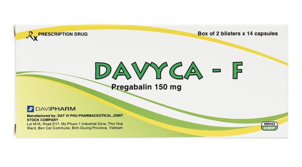 Davyca-F 150mg trị rối loạn lo âu lan tỏa (2 vỉ x 14 viên)